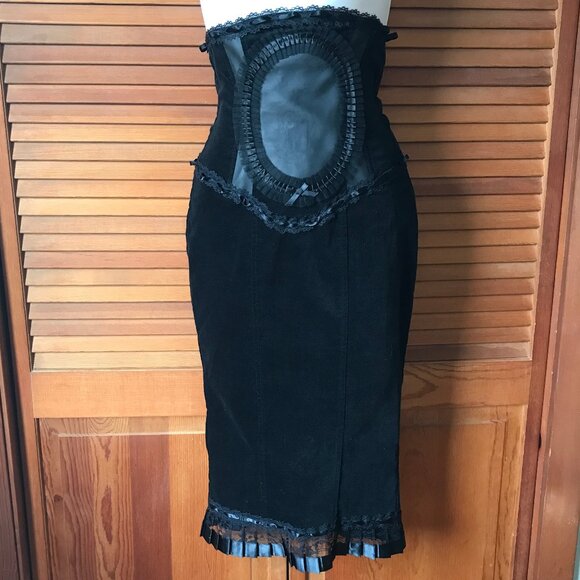 Vintage Lip Service Lost Velvet Empire Gothic Victorian Steampunk Skirt XS - Picture 1 of 7